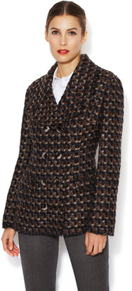 Dolce & Gabbana Tweed Double Breasted Coat