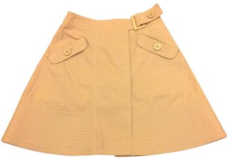 Paule Ka Beige Cotton Skirt