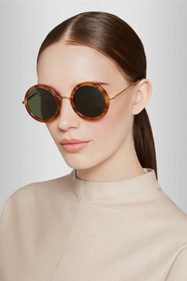 The Row Round-frame acetate and metal sunglasses