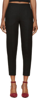 Carven Black Cropped Wool Trousers