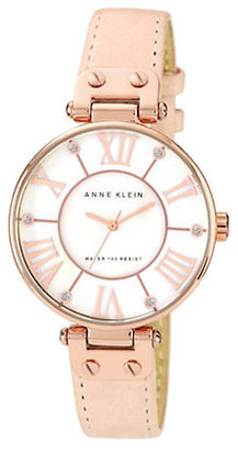 Anne Klein Ladies Peach Leather Watch
