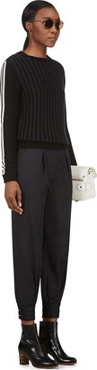 Band Of Outsiders Navy Lightweight Wool Cuffed Trousers