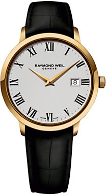 Raymond Weil 5488-pc-00300 Men's Round Dial Leather Strap Watch