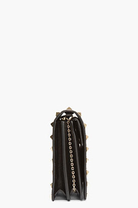 Valentino Black Large Clutch With Chain