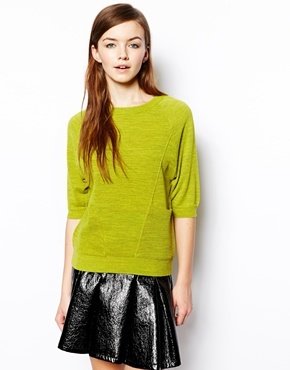 ASOS Sweater With Pockets And Half Sleeve