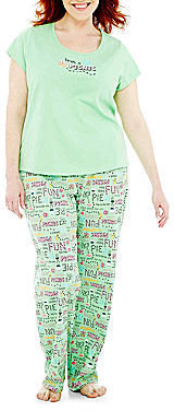 JCPenney Mixit Short-Sleeve Pajama Set - Plus