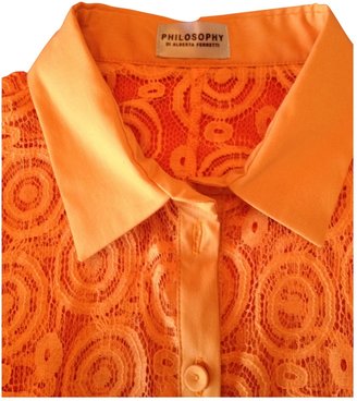 Philosophy di Alberta Ferretti Orange Cotton Dress