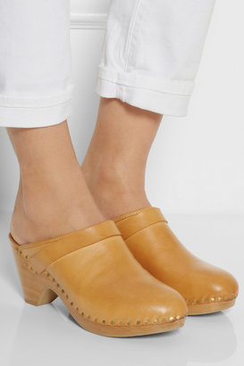 Isabel Marant Towson leather and wooden clogs