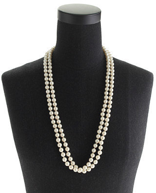 J.Crew Opera-length glass pearl necklace