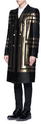 Nobrand Lurex stripe twill coat