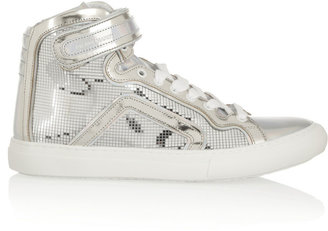 Pierre Hardy Holographic leather sneakers