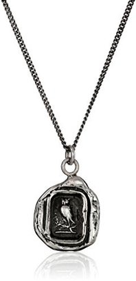 Pyrrha talisman" Sterling Silver Owl Necklace, 18"