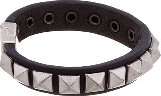 DSquared 1090 Dsquared2 Black Leather Studded Bracelet