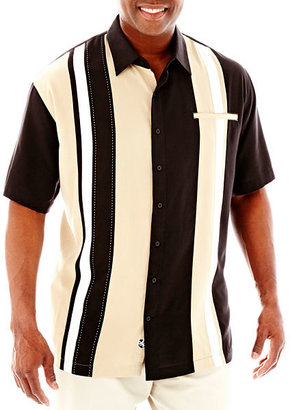 Nat Nast Short-Sleeve Drop-In Silk-Tencel Shirt-Big & Tall