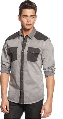 GUESS Contrast Button-Down Shirt