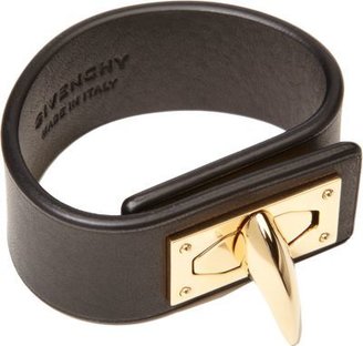 Givenchy Shark Lock Leather Bracelet