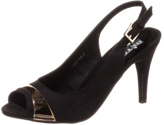 PeepToe Betsy heels black