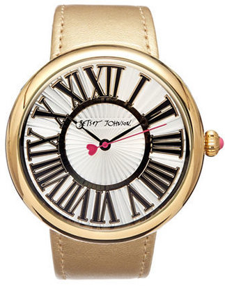 Betsey Johnson Fashion Show Round Goldtone Watch
