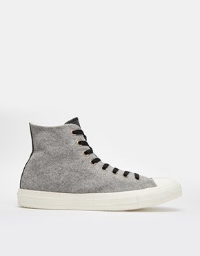 Converse Wool Hi Plimsolls - Grey