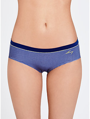 DKNY Fusion Hipster Briefs, Stripe Navy / Lime