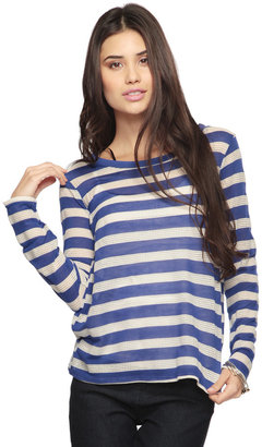 Forever 21 Open Knit Striped Top