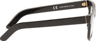 Super Black Glossy Classic Clear Lens Sunglasses