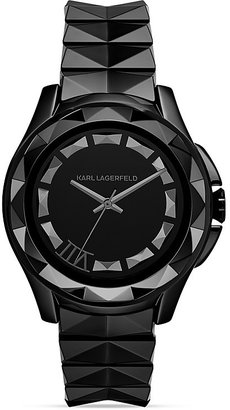 Karl Lagerfeld Paris 7 Black Pyramid Watch, 43.5mm