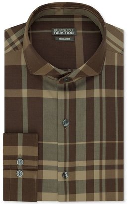 Kenneth Cole Reaction Cork Exploded Check Dress Shirt