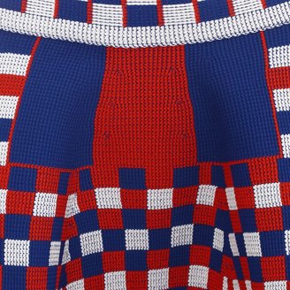 Alexander McQueen Graphic Jacquard Knit Full Circle Skirt