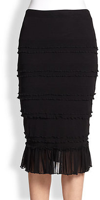 Jean Paul Gaultier Ruffle-Detail Tulle Skirt