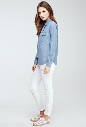 Forever 21 Two-Pocket Chambray Shirt