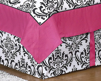 JoJo Designs Sweet Isabella Hot Pink, Black and White 4 Piece Twin Bedding Set