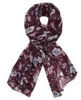Dorothy Perkins Womens Wine Butterfly Paisley Chiffon Scarf- Red
