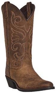Dan Post Laredo Women's 11\" Western Boots Bridget Cowboy Distressed Tan 51084