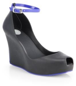 Melissa Patchuli Ankle-Strap Wedge Pumps