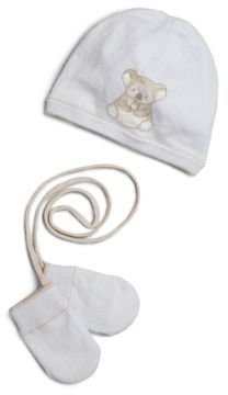Tartine et Chocolat Infant's Cotton/Cashmere Hat & Mittens Set