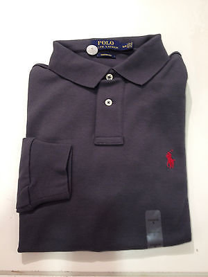 Ralph Lauren New Authentic Men Custom Fit Interlock Long Sleeve Polo T-Shirt