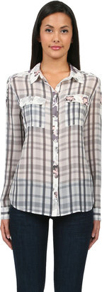 Paige Audrey Shirt in Midnight Plaid Combo