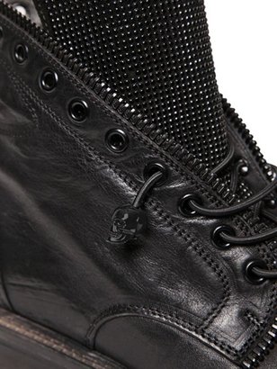 Fru.it 20mm Studded Lace Up Calf Leather Boots