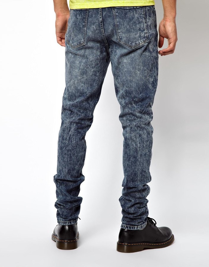 Cheap Monday Jeans Dropped Tapered Fit In Tobi Blue - ShopStyle
