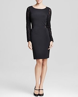 Laundry by Shelli Segal Dress - Lace Contrast Seam