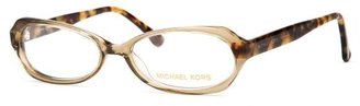 Michael Kors Women's Rectangle Translucent Taupe and Multi-Color Optical Eyeglasses
