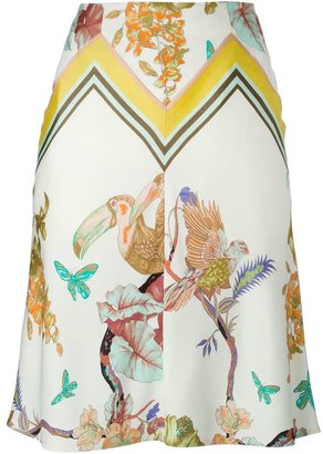 Etro bird print skirt