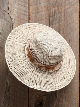 Free People Vintage Woven Hat with Animals