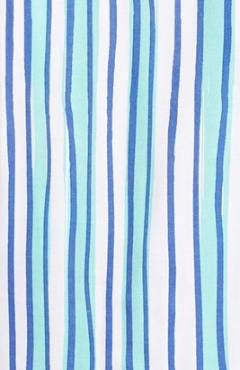 Foxcroft Roll Sleeve Stripe Fitted Shirt (Regular & Petite)