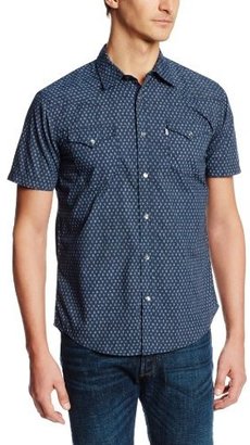 Levi's Men's Galent Short Sleeve Snap Front Printed Western Shirt