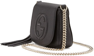 Gucci Soho Leather Chain Crossbody Bag, Black