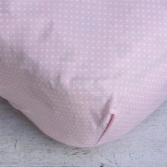 Fitted Crib Sheet Light Pink Dot