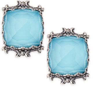 Konstantino Turquoise & Rock Crystal Doublet Stud Earrings