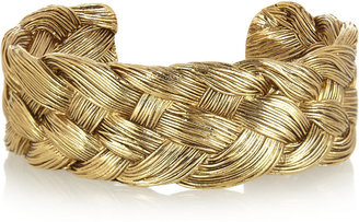 Aurélie Bidermann Braided gold-plated cuff